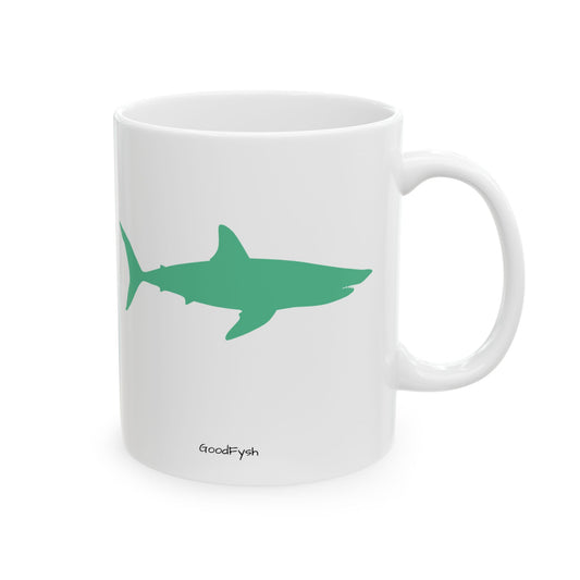 Green Mako Shark Mug